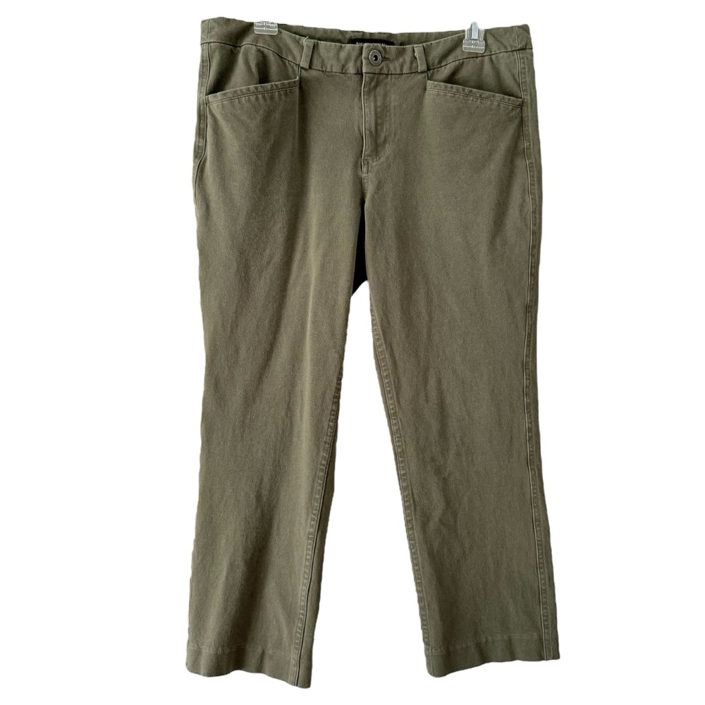 Banana Republic Cotton Army Green Cropped Pants Size 10